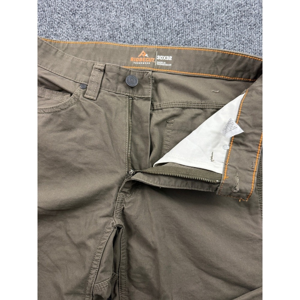 Ridgecut Toughwear Carpenter Pants Mens 30x32 Brown Canvas Utility Workwear - Picture 3 of 14